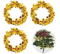 Lot de 3 guirlandes de Noël en forme d'étoile pailletée, petites étoiles, guirlande de films, décoration de Noël, guirlande d'arbre pour fête, Noël, carnaval