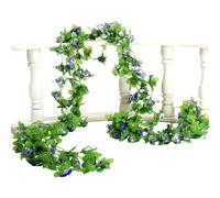 Lot de 3 guirlandes de roses artificielles (230 cm de long, 126 fleurs) - Guirlande de fleurs artificielles pour l'intérieur et l'extérieur - Parfait pour mariage, fête, jardin, balcon, décoration