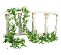 Lot de 3 guirlandes de roses artificielles (longueur 230 cm, 126 fleurs) - Guirlande de fleurs artificielles pour l'intérieur et l'extérieur - Parfait pour mariage, fête, jardin, balcon, décoration