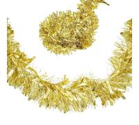 Lot de 3 guirlandes épaisses de 2 mètres chacune, guirlandes de luxe à suspendre, pour fournitures de fête de Noël, décoration d'intérieur et d'extérieur (or clair (coupe fine)