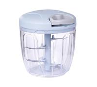 Lot de 3 hachoirs à viande manuels 900 ml, presse-ail rotatif, broyeur, coupe-oignons et légumes, accessoires cuisine(900ml-Blue)