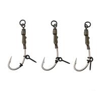 Lot de 3 hameçons pour pêche à la carpe avec ardillon et vis bouillettes de 12 mm adaptés pour les techniques de jigging et d'appât (2#)
