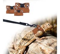 Lot de 3 Harnais pour Dragon Barbu, Harnais Réglable en Cuir Souple pour Lézard avec Corde de Traction Rétractable Gilet de Marche pour Petits Animaux Laisse pour Reptiles Écureuils Lézards
