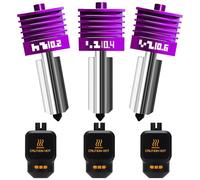 Lot de 3 hotend MPVD de 0,2/0,4/0,6 mm pour Bambu Lab X2D/P2S/H2D/H2C/H2S Tête d'impression anti-adhésive pour A1mini A1 Hotend X2D P2S Kit HV2800 Extreder en acier trempé pour laboratoire Bambu X2D