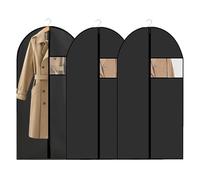 Lot de 3 housses à vêtements en PEVA 60x140cm Housse de Protection pour Vêtements anti Poussière Imperméables avec zipHousse Vetement à Suspendre pour Rangement pour Chemise Costumes Manteaux Clothes