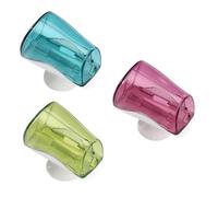 Lot de 3 housses de brosse à dents avec ventouses puissantes pour salle de bain - Étui hygiénique pour mur/armoire