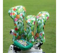 Lot de 3 Housses de Club de Golf pour conducteurs, Bois de Parcours et Hybrides, en Tissu imperméable avec numéros interchangeables, compatibles avec Callaway, Tiltiest, Taylormade, Cobra, Ping, etc.