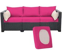 Lot de 3 housses de coussin extensibles pour canapé d'extérieur - Housses de protection en polyester élastique et lavable, pour meubles de terrasse, utilisation dans le jardin, villa, balcon (#25,9 à