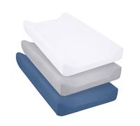 Lot de 3 housses de matelas à langer respirantes, réutilisables, draps-housses pour table à langer de bébé, essentiels pour chambre d'enfant