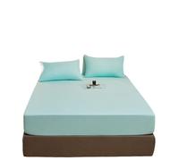 Lot de 3 housses de matelas en coton avec bande élastique en caoutchouc - Doux et confortable - Couleur unie - Housse de lit réglable (couleur 9, largeur 68 mm, 100 x 200 x 30 cm)