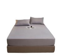 Lot de 3 housses de matelas en coton avec bande élastique en caoutchouc doux et confortable - Couleur unie - Housse de lit réglable (couleur 5, largeur 30 mm, 160 x 200 x 30 cm)