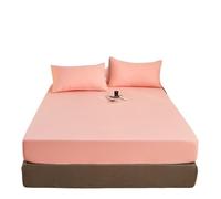 Lot de 3 housses de matelas en coton avec bande élastique en caoutchouc - Doux et confortable - Couleur unie - Housse de lit réglable (couleur 4, 160 x 200 x 30 cm)