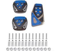 Lot de 3 housses de pédale de frein et d'embrayage de transmission manuelle en alliage d'aluminium antidérapant pour pédales de voiture avec prise en main améliorée pour les conducteurs de changement