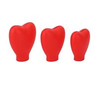 Lot de 3 housses de pinceaux de maquillage pour voyage, réutilisables en silicone, manchons de protection pour pinceaux de maquillage, protections anti-poussière pour pinceaux (Rouge)