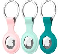 Lot De 3 Housses De Protection Pour Apple Airtag Avec Porte-Clés - Silicone Anti-Rayures, Anti-Perte, Résistante Et Multicolore
