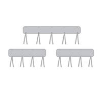 Lot de 3 Housses de Protection pour Rail de Berceau, Protection de Bord Souple pour barrière de lit de bébé, Couverture d'angle Anti-Collision avec Bande, Housse de Protection pour barrière d Gris