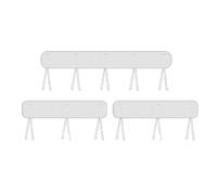 Lot de 3 housses de rail de berceau, housses de rail enveloppées pour lit de bébé, protection anti-collision avec bande, housse de protection pour rail de lit d'enfant, blanc