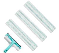 Lot de 3 Housses de Rechange en Microfibre, 33 cm de Long pour Nettoyeur de Vitres et de Cadres de Compatible avec Leifheit L, pour Un Nettoyage sans Traces, Installation Facile, Lavable en Machine