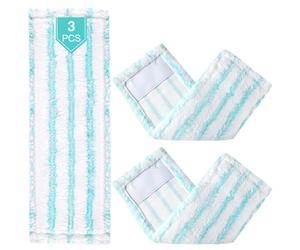 Lot de 3 housses de rechange pour balai d'essuie-glace Leifheit Profi XL Micro Duo / Profi XL Cotton Plus - Pour tous les types de sols - Élimine rapidement les taches - En microfibre efficace