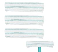 Lot de 3 housses de rechange pour fenêtre Leifheit - En microfibre - Compatible avec Window & Frame Cleaner L - Pour un nettoyage sans traces (blanc)
