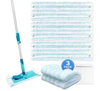 Lot de 3 housses de rechange pour serpillière Leifheit Twist/Combi XL Micro Duo, housse de nettoyage en microfibre pour tous les types de sols, idéale pour le carrelage et le stratifié