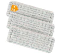 Lot de 3 housses d'essuie-glaces de rechange pour Leifheit Profi XL Micro Duo / Profi XL Cotton Plus tous manches - 60 % fibres de coton super fines et poils spéciaux - En particulier pour la pierre