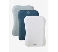 Lot de 3 housses matelas à langer bleu grisé TU