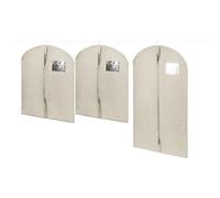 Lot de 3 housses pour vêtement Compactor Nancy beige 2 courts + 1 long Beige