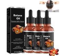 Lot de 3 Huiles de Batana pour la Croissance des Cheveux - 100% Naturelle Biologique pour Cheveux Sains, Améliore la Radiance de la Peau, Favorise Efficacement le Bien-être