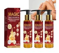 Lot de 3 huiles pour le visage pour homme et femme - Anti-rides - Hydratant - Soin naturel pour peau sèche et vieillissante - Crème hydratante raffermissante pour les fesses