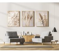 Lot de 3 images décoratives modernes, style bohème, plantes esthétiques, paysage naturel, plage, art abstrait, sans cadre, 50 x 70 cm, posters 11