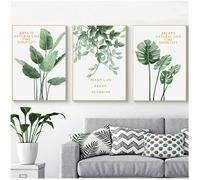 Lot de 3 impressions sans cadre Tableau Décoration Murale Décoration végétale tropicale Art mural style Botanique TABLEAU