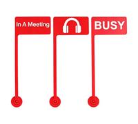 Lot De 3 Indicateurs D'état D'occupation, Drapeau De Bureau D'alerte, Panneau Indicateur De Amusant, Panneau D'occupation Ne Pas Déranger, Décorde Bord D'ordinateur Pour Maison, Bureau, L'école