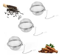 Lot de 3 Infuseurs à Thé en Acier Inoxydable 4.5cm, Filtre Infuseur Passe Boule, Passoire à thé avec Crochet à Chaîne Allongé pour Feuilles Herbes Filtre Fruits