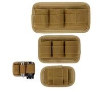 Lot de 3 inserts d'organisateur de sac à dos, pochette chasse, panneau modulaire à crochets et boucles avec pochettes élastiques pour équipement EDC, magazines, outils, insert d'organisateur