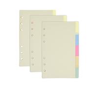 Lot de 3 intercalaires en papier pour classeurs à 6 trous Filofax - Format A6