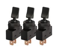 Lot de 3 interrupteurs à bascule 12 V 20 A pour interrupteur à bascule, poignée plate noire pour camion, bateau, moto, compact 60 x 26 x 15 mm ASW-13