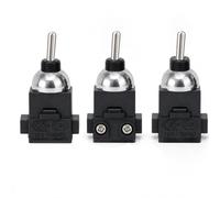 Lot de 3 interrupteurs à bascule 230 V ON OFF 250 V 2 A avec écrou en métal | Interrupteur à bascule encliquetable pour lampe murale standard à 2 pôles, 2 niveaux, interrupteur marche/arrêt pour