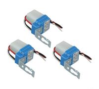 Lot de 3 interrupteurs de lumière avec capteur crépusculaire AC/DC 12 V 10 A Relais photo marche/arrêt automatique pour éclairage de rue jardin cour