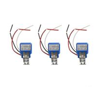 Lot de 3 interrupteurs de relais photo AC 220 V 10 A marche/arrêt automatique Capteur de lumière Interrupteur crépusculaire pour éclairage de rue Jardin Cour Parc Plastique Bleu Blanc