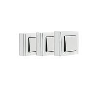 Lot de 3 interrupteurs en saillie Bel Vue - Argent -
