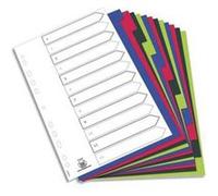Lot de 3 Jeux de 12 intercalaires polypro 3/10e format A4 opaque coloré G