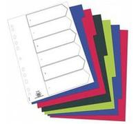 Lot de 3 Jeux de 6 intercalaires polypro 3/10e format A4 opaque coloré G