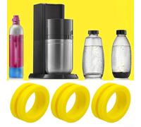 Lot de 3 joints de rechange pour Sodastream pour machine Terra Art - Performance d'étanchéité améliorée - Anneaux d'étanchéité en plastique - 3 pièces - Prévention sécurisée des fuites de carbonation