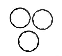 Lot de 3 joints d'espacement de cassette de vélo en alliage d'aluminium pour corps Freehub, kit de rondelles de volant d'inertie noir de 1 mm à 2,35 mm d'épaisseur, lot de 3 (1,85 mm + 2,18 mm + 2,35