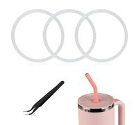 Lot de 3 Joints pour Bouteille d'Eau avec Une Pince à Épiler, Joint d'Étanchéité de Rechange pour Hydro Flask Travel Tumble Bouteille d'Eau 32/40OZ (Blanc)
