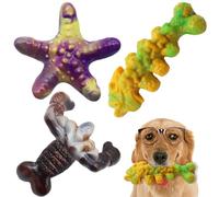 Lot de 3 jouets à mâcher pour chiens agressifs, jouets en os robustes pour les garder occupés, jouet indestructible pour les chiens de taille moyenne/grande