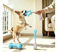 Lot de 3 jouets à mâcher pour chiot - Corde durable - Jouet de dentition | Ensemble interactif pour les soins bucco-dentaires, le soulagement quotidien de l'ennui et le jeu occupé.