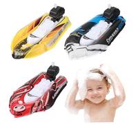 Lot de 3 Jouets de Bain pour Tout-Petits 2 à 4 Ans, Bateaux flottants à remonter pour Tout-Petits, Mini Bateaux Bain gonflables, Jouets pour Piscine, plages et baignoires