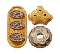 Lot de 3 jouets de dentition en loofah pour l'intérieur, idéal pour se brosser les dents, le nettoyage des chatouilles, les chatouiller, les chiots de petite, moyenne et grande taille, stimulation